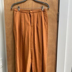 Zara Woman Ankle Length Trousers - Burnt Orange